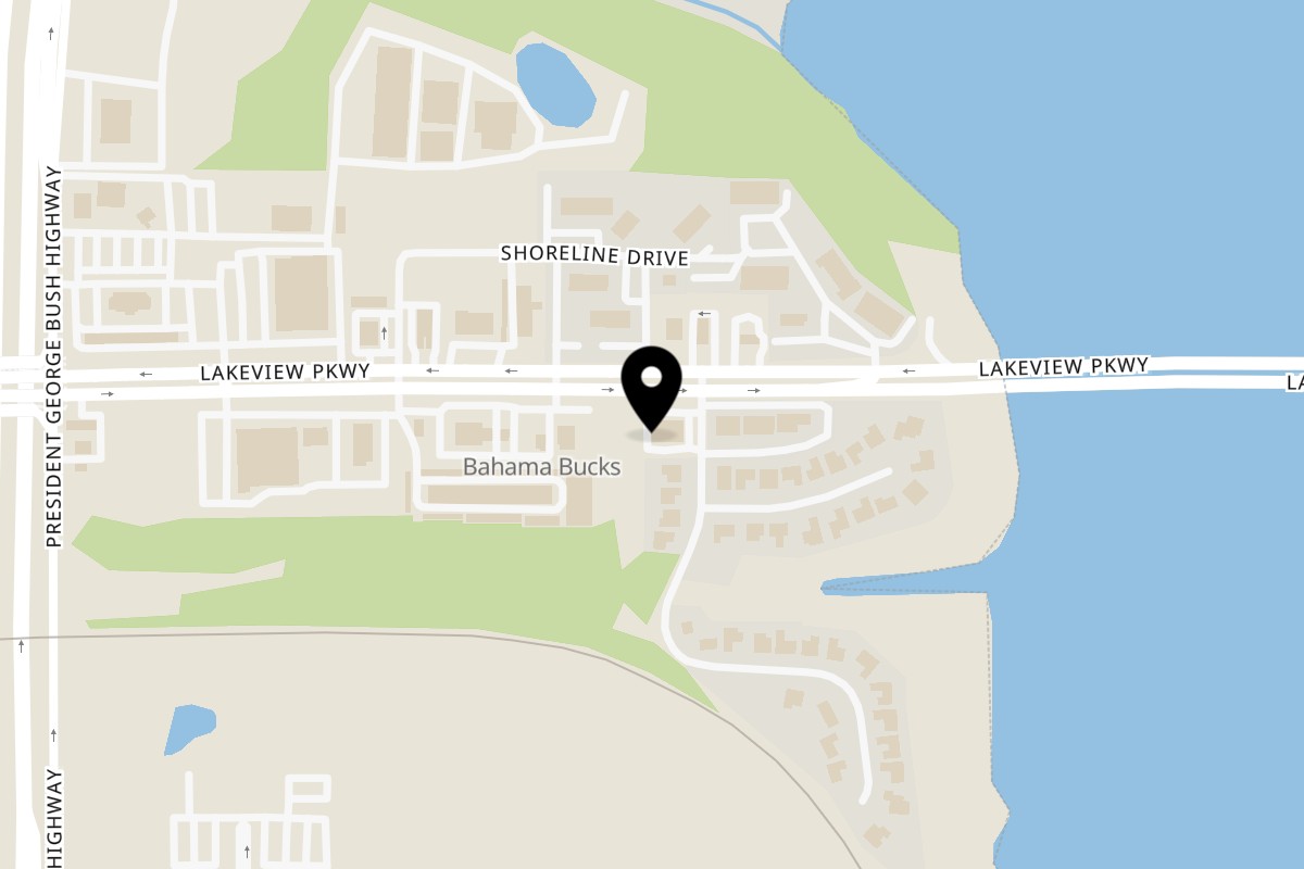 Map showing the location of Los Parrilleros on 5326 Lakeview Pkwy in Rowlett